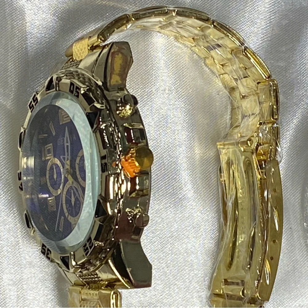 Geneva Gold style Watch with Vibrant Blue Face $20 each or 2 for $30